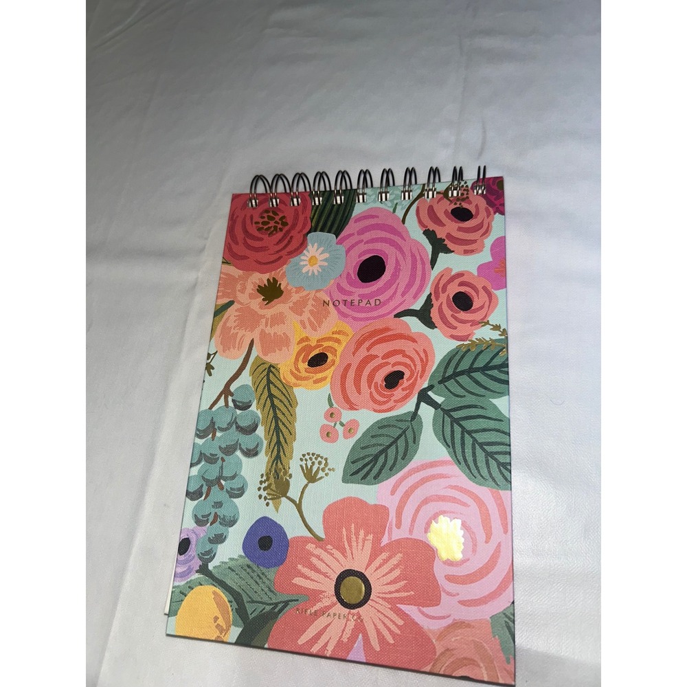 Rifle Paper Co Garden Party Floral Spiral Notepad 100 Ruled Sheets T-NPJ001